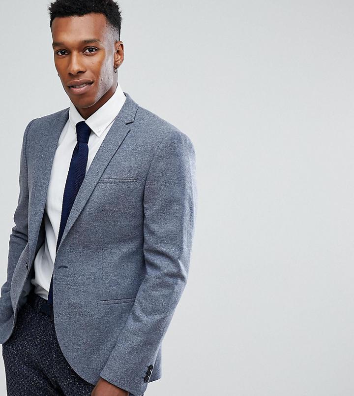 Noak Skinny Blazer In Fleck - Navy