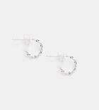 Asos Design Sterling Silver Mini Hoop Earrings In Twist Design