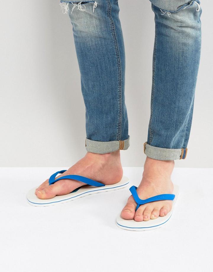 Hollister Logo Flip Flops - White