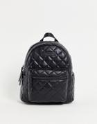 Smith & Canova Quilted Mini Backpack In Black