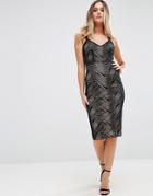 Jessica Wright Midi Dress With Double Straps - Black