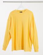 Asos Design Organic Cotton Oversized Sweatshirt In Yellow