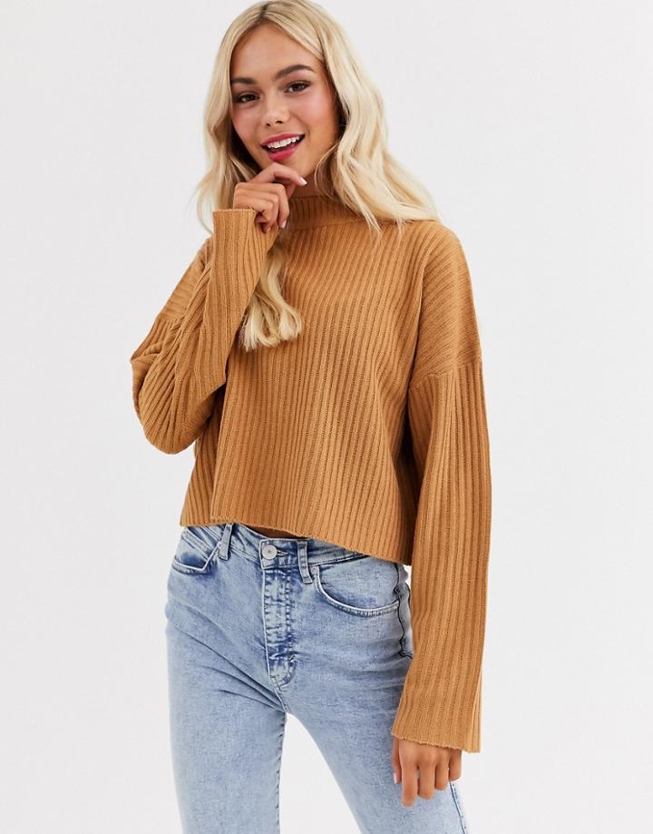 Brave Soul Adda Cropped High Neck Sweater
