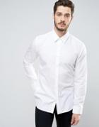 Hugo By Hugo Boss Elisha Shirt Poplin Slim Fit In White - White