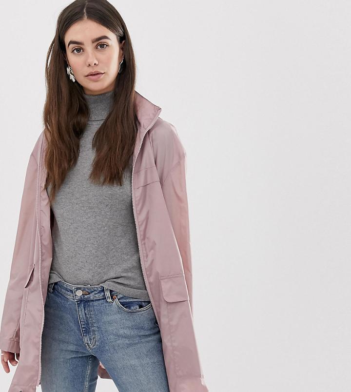 Asos Design Tall Rain Jacket-pink