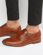 Aldo Henacien Leather Monk Shoes - Tan