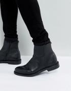 Walk London Leather Darcy Zip Boots - Black