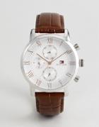 Tommy Hilfiger 1791400 Kane Chronograph Leather Watch In Tan - Tan