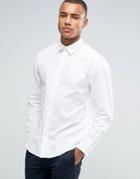 Esprit Regular Fit Long Sleeve Shirt In Cotton Twill - White