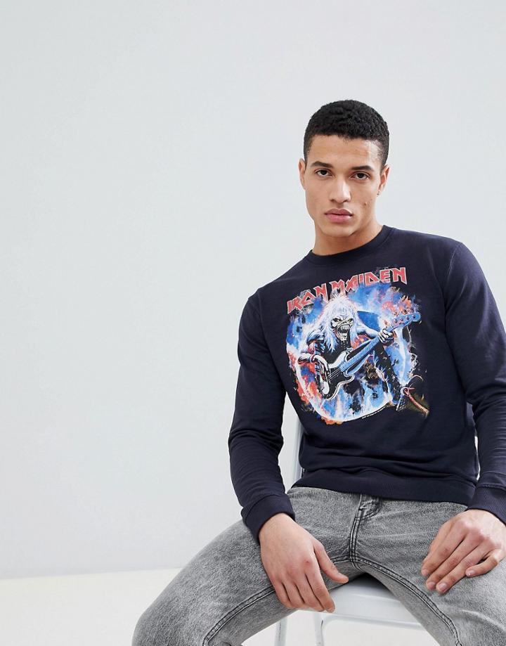 Only & Sons Iron Maiden Sweatshirt - Navy