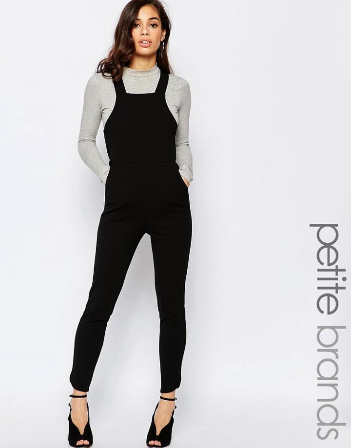 New Look Petite Pinny Jumpsuit - Black