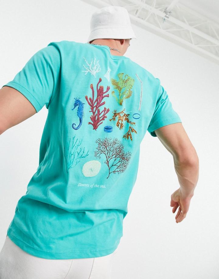 Vans Reality Coral T-shirt In Blue-blues