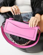 Topshop Saba Elongated Chain Shoulder Bag In Pink