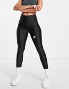 Puma Classics Shiny High Waisted Leggings In Black