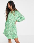 Whistles Cherry Blossom Print Dress In Green