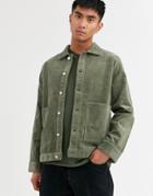 Weekday Shore Cord Jacket In Green
