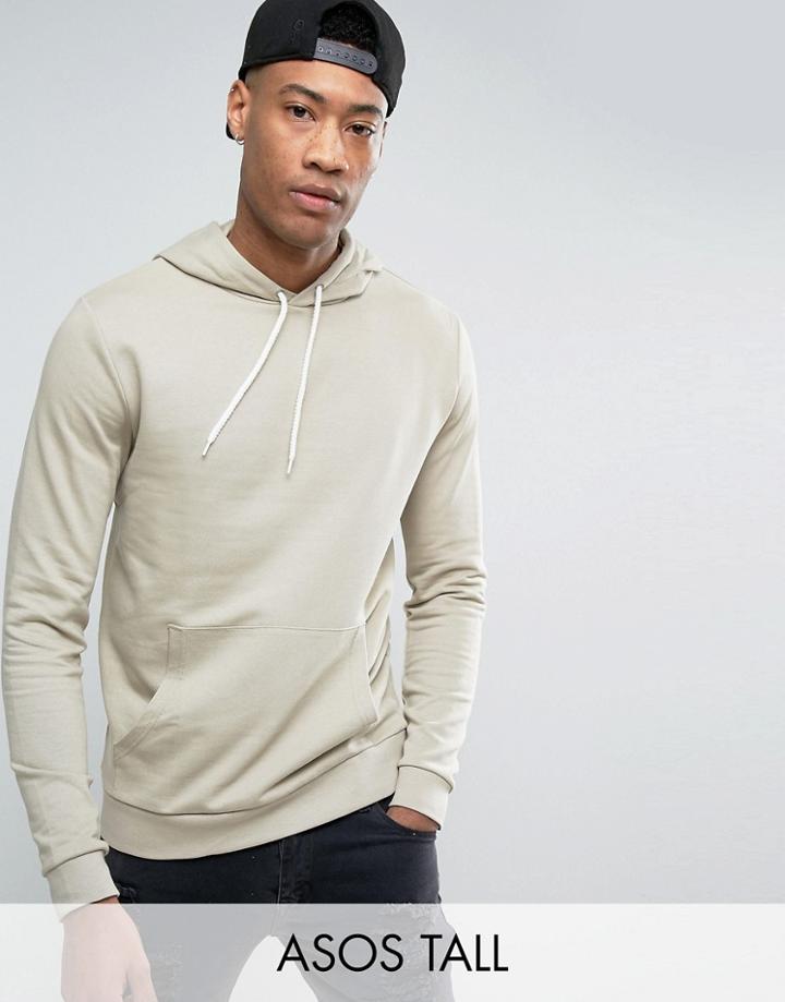 Asos Tall Hoodie In Beige - Beige