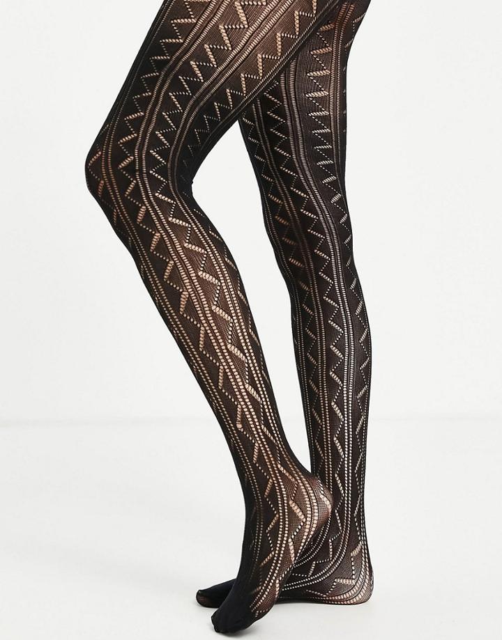Gipsy Pelerine Zigzag Tights In Black