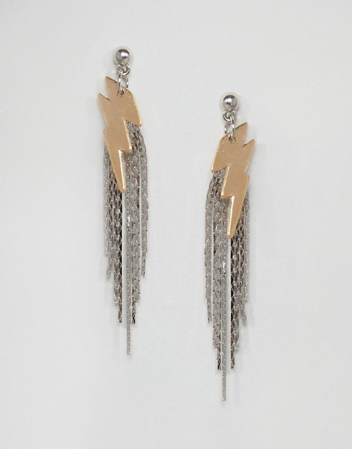 Asos Bolt Tassel Earrings - Multi