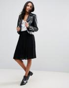 Pieces Tammi Pleated Skirt - Black