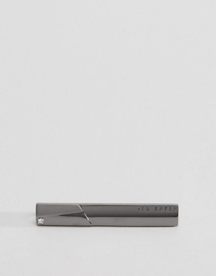 Ted Baker Contrast Tie Bar - Silver