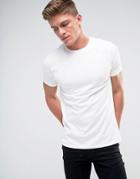 Threadbare Eagle Embroidered Shoulder T-shirt - White