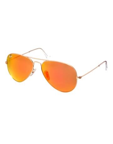 Ray-ban Orange Mirrored Aviator Sunglasses