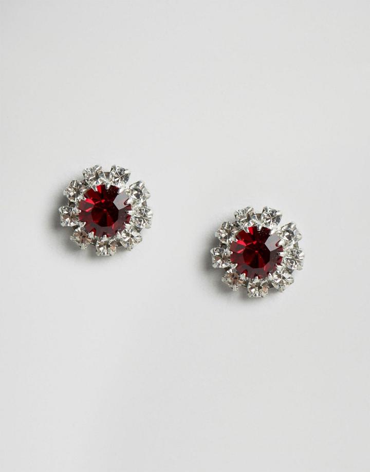 Krystal Swarovski Crystal Rosetta Stud Earrings - Silver