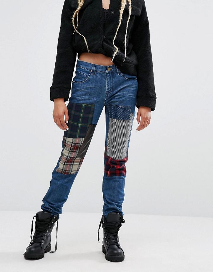 Amenpapa Patch Work Jeans - Blue