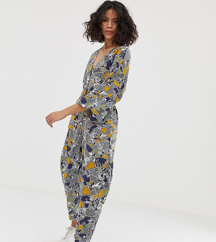 Native Youth Relaxed Jumpsuit In Abstract Print - Multi