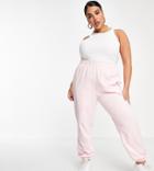 I Saw It First Plus Sweatpants In Bubblegum Pink