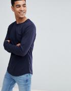 Only & Sons Long Lined Top - Navy