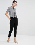 Sister Jane High Waisted Ruffle Pants - Black