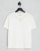 Jordan Heritage Chain Necklace T-shirt In Off White