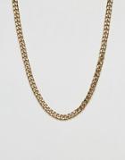 Mister Curb Chain Necklace In Gold - Gold