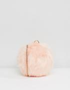 Aldo Blush Faux Fur Sphere Cross Body Bags - Pink