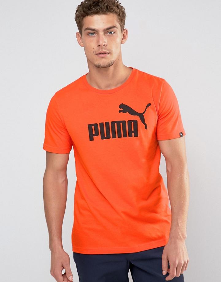 Puma No.1 Logo T-shirt In Orange 83824116 - Orange