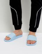 Adidas Originals Adilette Slides In Blue Ba7539 - Blue