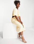 Nobody's Child Rebecca Cut-out Side Dress In Cream-white