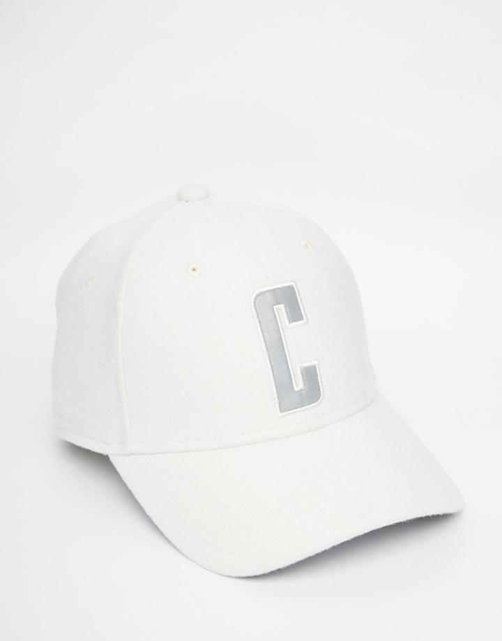 Mitchell & Ness California Eclipse Snapback Cap In Wool - Beige