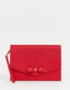 Ted Baker Krystan Leather Envelope Clutch - Red
