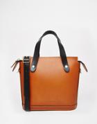 Lost Property Of London Mini Elwin Leather Square Shoulder Bag - Tan
