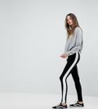 Asos Tall Leggings With Side Stripe - Black