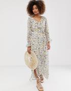 Gilli Floral Maxi Dress With Ruffle Detail-multi
