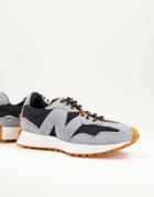 New Balance 327 Premium Sneakers In Black And Light Blue