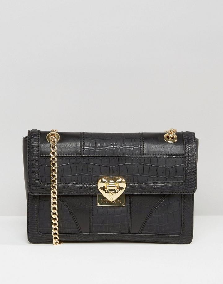 Love Moschino Textured Shoulder Bag - Black
