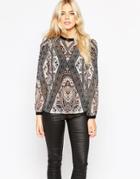 Oasis Scarf Print Top - Multi