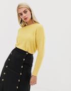 Vero Moda Texture Stripe Sweater - Yellow