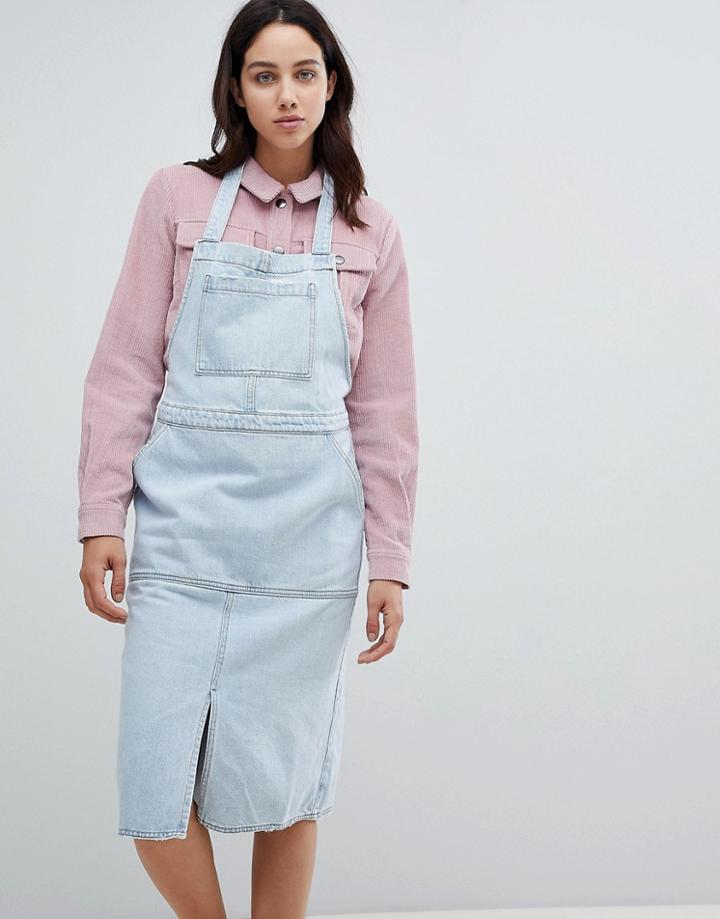 Mads Norgaard Denim Pinafore Dress - Blue