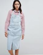 Mads Norgaard Denim Pinafore Dress - Blue